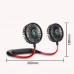 USB Rechargeable Neck Fan Hands Free Water Misting Fan Dual Neck Fan Wearable Sports Fan Black