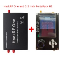 1MHz-6GHz HackRF One SDR Platform w/ Shell + PortaPack H2 3.2" Touch Screen 0.5PPM TCXO Clock