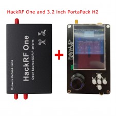 1MHz-6GHz HackRF One SDR Platform w/ Shell + PortaPack H2 3.2" Touch Screen 0.5PPM TCXO Clock