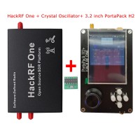 1MHz-6GHz HackRF One w/ Shell Crystal Oscillator + PortaPack H2 3.2" Touch Screen 0.5PPM TCXO Clock