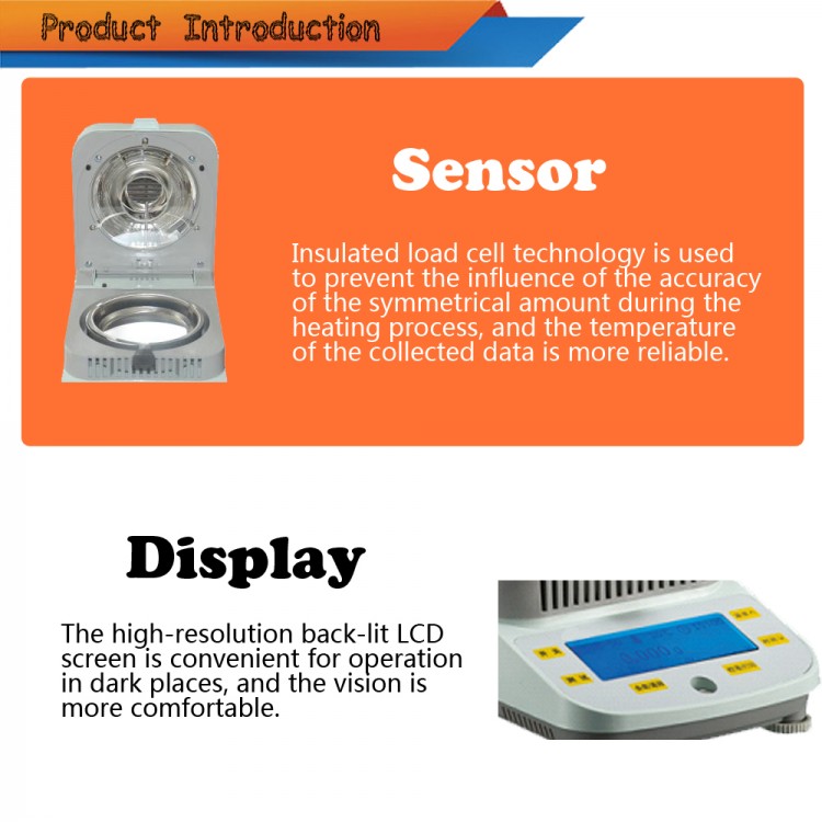 DSH5010 Electronic Moisture Analyzer Touch Screen Moisture Monitor