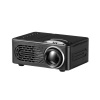 814 Mini LED Projector Support 1080P with Multi-Interface AV USB HDMI 3.5MM Headphone Jack Black