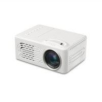 814 Mini LED Projector Support 1080P with Multi-Interface AV USB HDMI 3.5MM Headphone Jack White