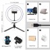 10.2" Dimmable LED Ring Light with Tripod Stand Phone Clip Vlogging Selfie Video Ring Light PKT3071B