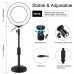 6.2" RGBW Dimmable LED Ring Light Video Ring Light with Stand Mount Remote Control PKT3074B