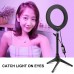 6.2" RGBW Dimmable LED Ring Light with Tripod Stand Remote Control Vlogging USB Ring Light PKT3075B