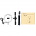 10.2" Dimmable LED Ring Light with 1.1m Tripod Stand Phone Clip For Two Mobile Phones PKT3070B