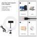 7.9" RGBW Dimmable LED Ring Light Ring Fill Light with Stand Phone Clip Remote Control PKT3080B