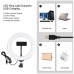 7.9" RGBW Dimmable LED Ring Light Ring Fill Light with Stand Phone Clip Remote Control PKT3080B