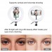 7.9" RGBW Dimmable LED Ring Light Ring Fill Light with Stand Phone Clip Remote Control PKT3080B