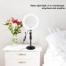 7.9" RGBW Dimmable LED Ring Light Ring Fill Light with Stand Phone Clip Remote Control PKT3080B