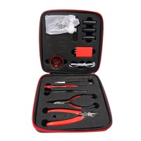 Vape Coil Tool Kit E-Cigarette Tool Kit Bag Home Repair Jig OHM Meter with Storage Bag 