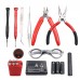 Vape Coil Tool Kit E-Cigarette Tool Kit Bag Home Repair Jig OHM Meter with Storage Bag 