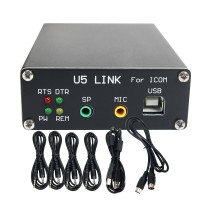 2020 Version U5 Link For ICOM Radio Connector with Power Amplifier Interface (DIN8-DIN8 Data Cable)