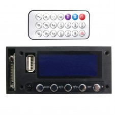 7-16V AC DC Decoder Blue Screen Stereo Output Bluetooth Mixer Car Audio Amplifier MP3 Decoding Board