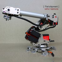 6-Axis Mechanical Robotic Arm Industrial Manipulator DOF Robot Arm Frame DIY Kit (with 7 Servos)