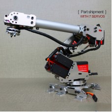 6-Axis Mechanical Robotic Arm Industrial Manipulator DOF Robot Arm Frame DIY Kit (with 7 Servos)