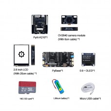 pyAI-K210 Core Board Python Development Board AI Machine Vision with pyBase OLED 16G SD Card 