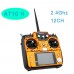 RadioLink AT10 II 2.4G 12CH RC Transmitter + R12DS Receiver with Battery for Drone Quadcopter 