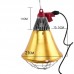 Insulation Lampshade Adjustable Piglet Breeding Warm Lamp Shade Protective Cover with 100W Bulb 