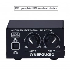 2 In 1 Out Audio Source Signal Selector Switcher Output Volume Adjustment RCA Interface B201