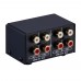 2 In 2 Out Audio Source Signal Selector Switcher Manual Switching Output RCA Interface B401