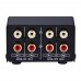 2 In 2 Out Audio Source Signal Selector Switcher Manual Switching Output RCA Interface B401