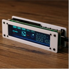 EleksVFD Desktop VFD Clock Retro Electronic Fluorescent Tube Clock Display Time Date (White)