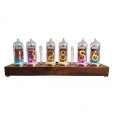 Induction Switch IN14 Glow Tube Clock LED Digital Nixie Clock Electronic Alarm Clock  