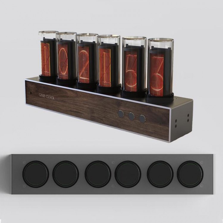 RGB Glow Tube Clock LED Digital Nixie Clock Electronic Retro Desk Clock