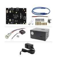 X820 V3.0 2.5" SATA HDD/SSD Expansion Board w/ Metal Case Power Supply Unassembled For Raspberry Pi