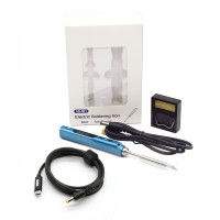 MINI SQ-001 65W Portable Electric Soldering Iron Kit 100-400℃ + PD Cable For 12-24V Power Supply