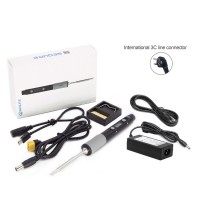 SQ-D60 Mini Soldering Iron Kit 12-24V Type-C Port Digital Tube Version + Power Adapter