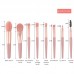 8pcs Mini Makeup Brush Set Soft Synthetic Fiber Bristle For Loose Powder Blush Foundation Eyeshadow