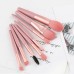 8pcs Mini Makeup Brush Set Soft Synthetic Fiber Bristle For Loose Powder Blush Foundation Eyeshadow