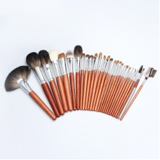 28pcs Professional Makeup Brush Set with Bag Animal Hair Bristles Cosmetic Tools For Makeup Training