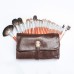 28pcs Professional Makeup Brush Set with Bag Animal Hair Bristles Cosmetic Tools For Makeup Training