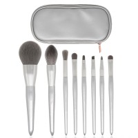 8pcs Makeup Brush Set w/ Small Bag Powder Highlight Eyeshadow Eyebrow Lip Brush For Beginners