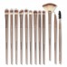 12pcs Eye Makeup Brushes Eye Brush Set with ABS Plastic Handle Nylon Bristles Portable Cosmetic Tool Kit