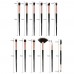 12pcs Eye Makeup Brushes Eye Brush Set with ABS Plastic Handle Nylon Bristles Portable Cosmetic Tool Kit