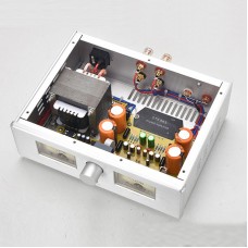 BRZHIFI STK443 Class AB Power Amplifier HIFI Thick Film Power Amp 25Wx2 Dual Meter without Bluetooth
