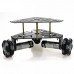 3WD 58mm Mecanum Wheel Robot Car Chassis 2-Tier + 9V 150RPM 25mm Motors w/ Encoder Unassembled