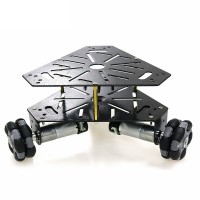 3WD 58mm Mecanum Wheel Robot Car Chassis 2-Tier + 9V 150RPM 25mm Motors w/ Encoder Unassembled