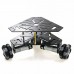 3WD 58mm Mecanum Wheel Robot Car Chassis 2-Tier + 12V 300RPM 25mm Motors without Encoder Unassembled