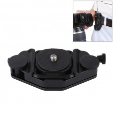 Waist Shoulder Quick Release Camera Plate Camera Belt Clip CNC Aluminum Alloy Black PU272B