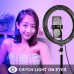 10.2" RGBW Dimmable LED Ring Light Fill Light 168pcs LED Beads w/ Remote Control Phone Clamp PU504B