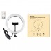 10.2" RGBW Dimmable LED Ring Light Fill Light 168pcs LED Beads w/ Remote Control Phone Clamp PU504B