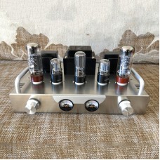 6N9P EL34 Spartan X1 Tube Amplifier Kit 6.5W+6.5W Power Amp Stainless Steel with Meter Unassembled