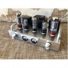 6N9P EL34 Spartan X1 Tube Amplifier 6.5W+6.5W Power Amp Stainless Steel with Meter Finished Product