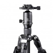 T1C40T-T1 Kit Carbon Fiber Tripod Folding Tripod Camera Tripod Stand with Ball Head Load 6KG